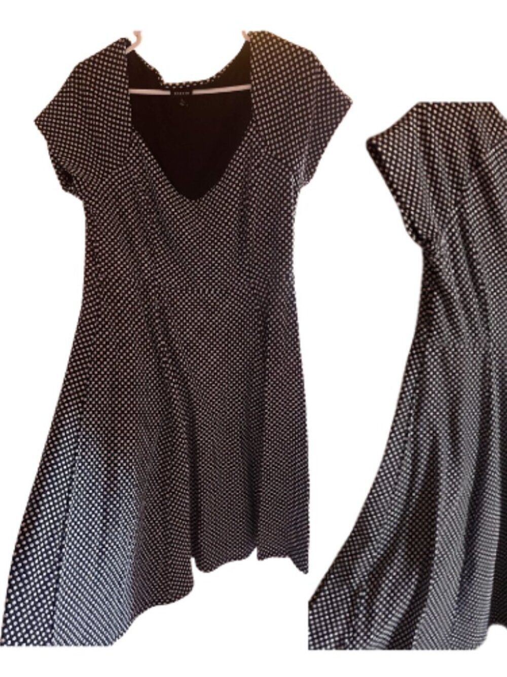 ❤︎POLKA DOT~TORRID~WOMANS PLUS 1X/14/16~SWING DRESS~BLACK AND WHITE~STRETCHY!❤︎